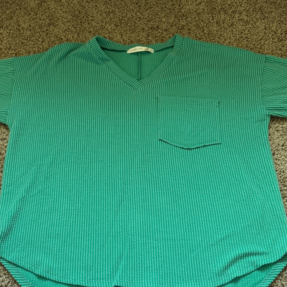 Altar'd State V-Neck ribbed top